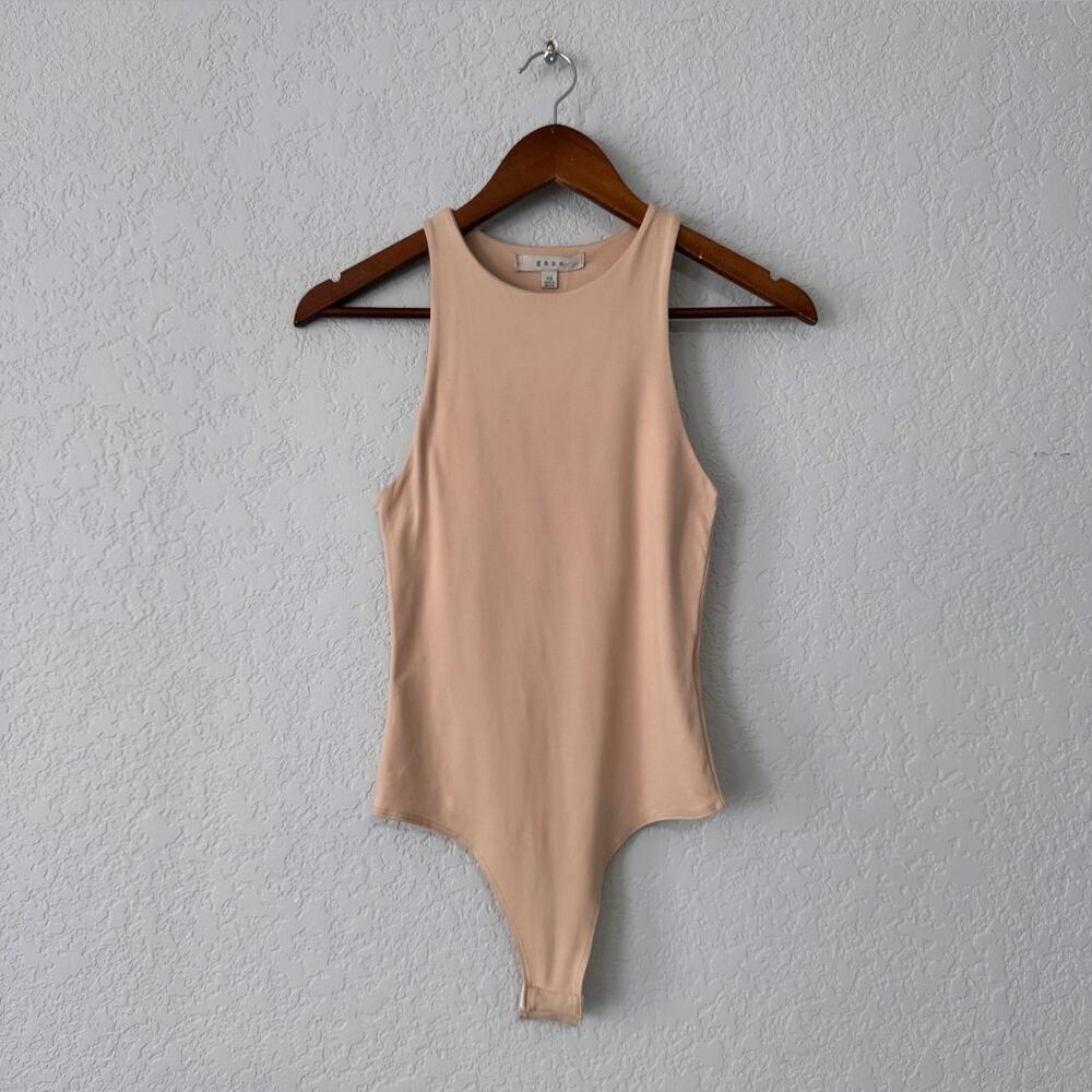 gaze beige sleeveless bodysuit size x-small